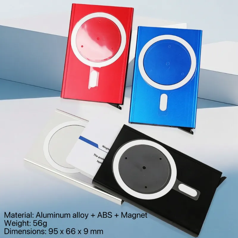 Magnetic ál sjálfvirkur pop-up kortahaldari